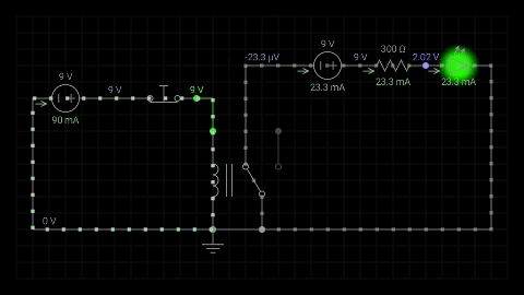 انیمیشن نمودار مدار عملکرد رله